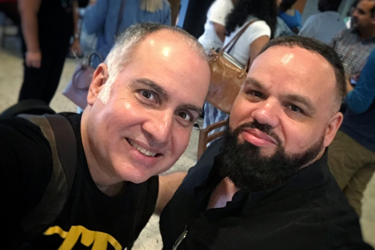 James Lyn y Nol Tosado en el tercet encuentro de podcasters de Puerto Rico.