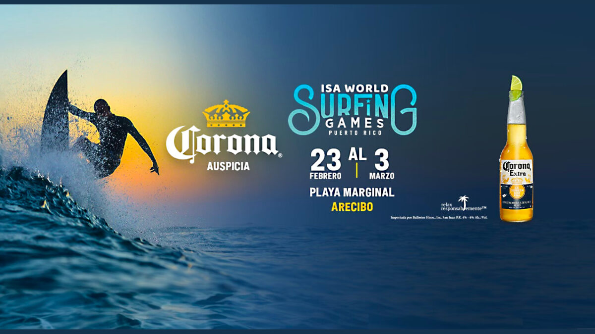promo de Corona ISA World Surfing Games en Puerto Rico