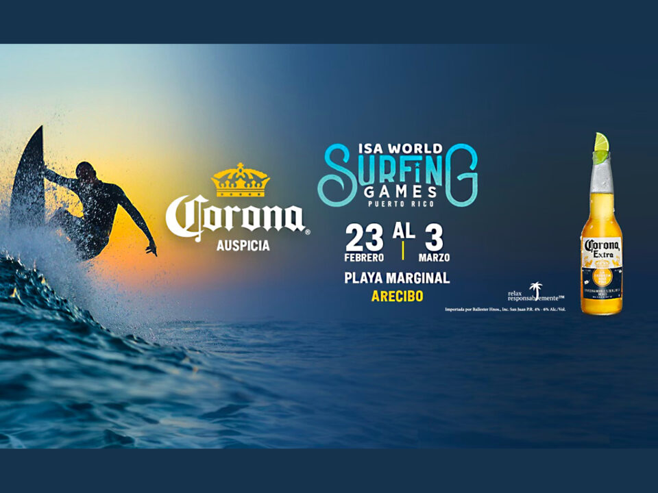 promo de Corona ISA World Surfing Games en Puerto Rico