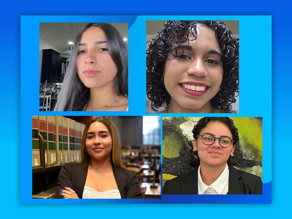 Las cuatro becarias cuatro estudiantes atletas